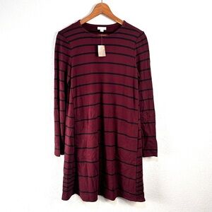 J. Jill Striped‎ A-line Dress Sz S